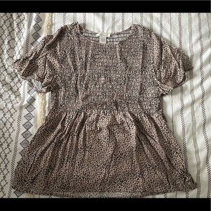 Leopard print blouse (great condition)